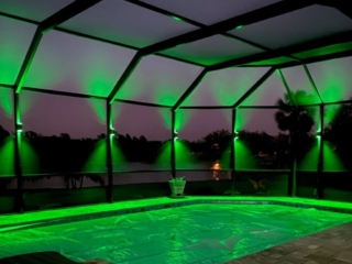 up/down pool cage lighting